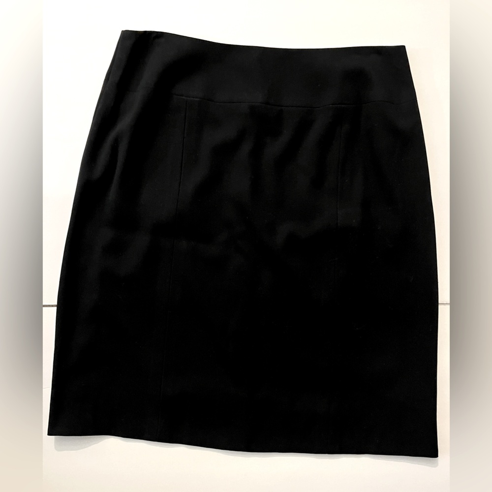 CHANEL (vintage) black wool lined skirt